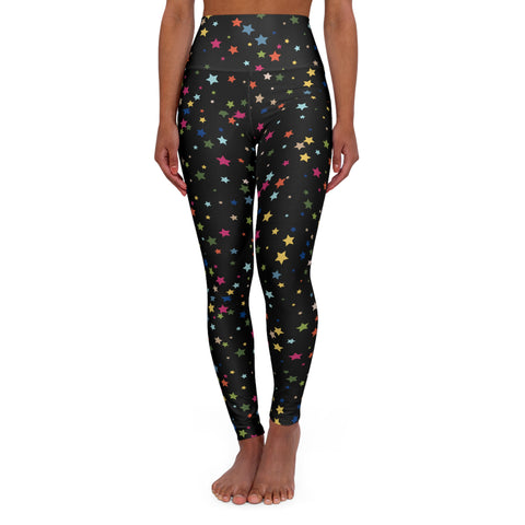 Colorful Star High Waisted Yoga Leggings | Comfortable Fitness Wear