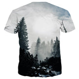 Winter Forest Men and Women 3D T-Shirt
