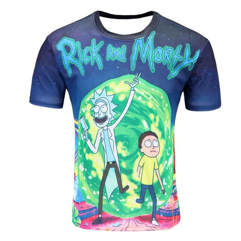Women and Men Rick and Morty 3D Colourful T-Shirt