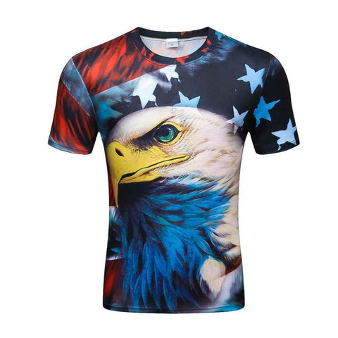 Women and Men Eagle 3D Colourful T-Shirt