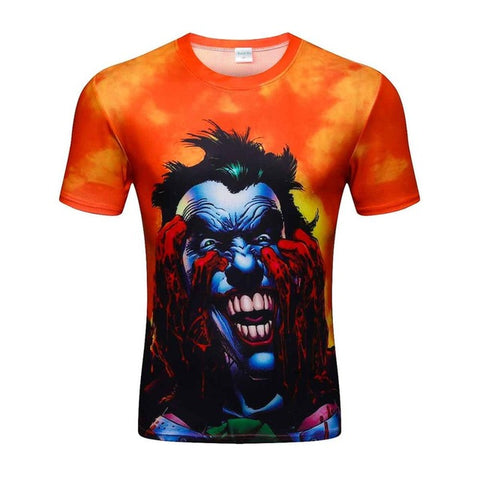 Women and Men Crazy Orange Monster 3D Colourful T-Shirt