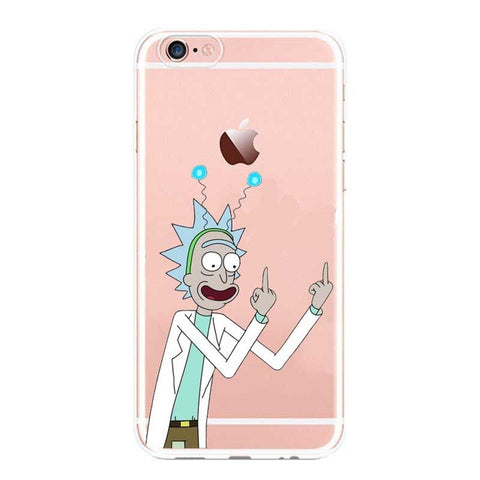 Rick and Morty Clear Transplant Phone Cases